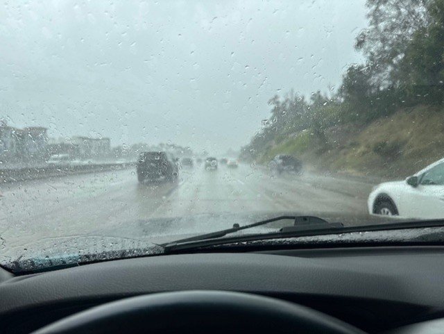 And the rain arrived.