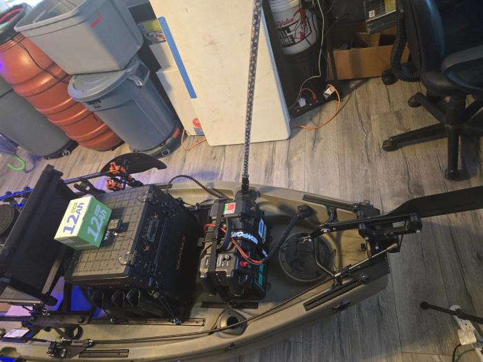 Blk pk, battery box, rudder and whip